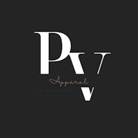 the letter pv on a black background